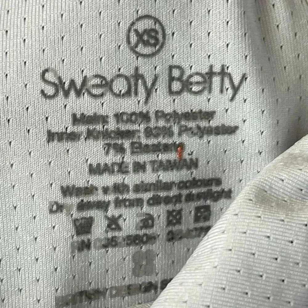 Sweaty Betty Women's  XS Interval Run Shorts Gray Mint Polyester Stretch Active